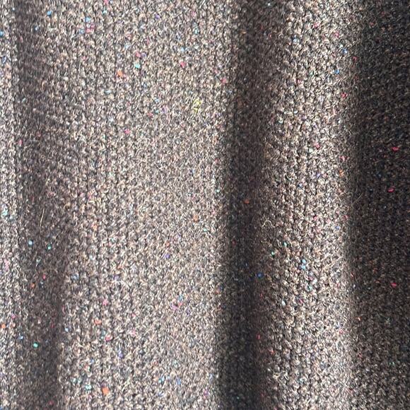 Vintage REI wool (?) 1/4 zip mock neck elbow patch waffle knit sweater sz L - Picture 5 of 8